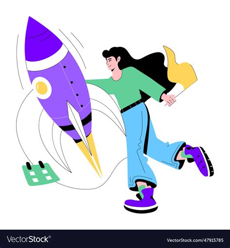Startup Mission Royalty Free Vector Image Vectorstock