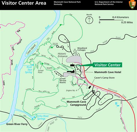 Mammoth Cave Visitor Center Area Trail Map Images And Photos Finder