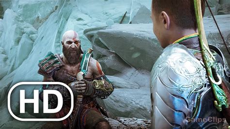 Kratos Smiles For First Time Scene 4k God Of War Ragnarok Youtube