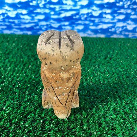 Hand Carved Stone Owl Sculpture Etsy
