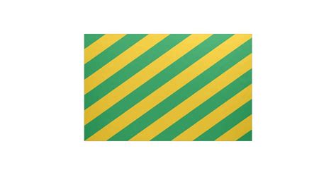 Green And Yellow Striped Pattern Fabric Zazzle