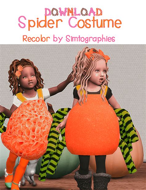 Sims 4 Pretty Tot Spider Costume Recolor By Sims 4 Toddler Spider
