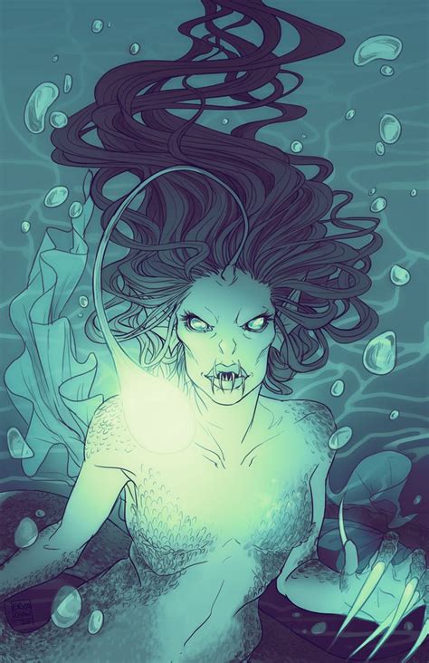 Pin By K Cali On Anglerfish Evil Mermaids Mermaid Art Scary Mermaid