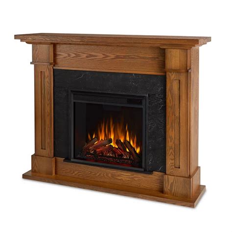 Real Flame Kipling Electric Fireplace In Burnished Oak The Home Depot