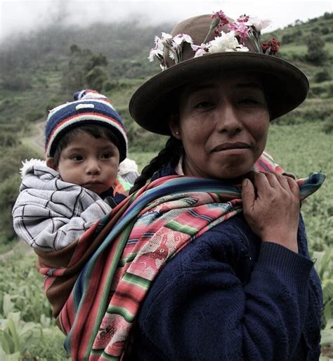 Beautiful Andean Villages And Quechua People In South America