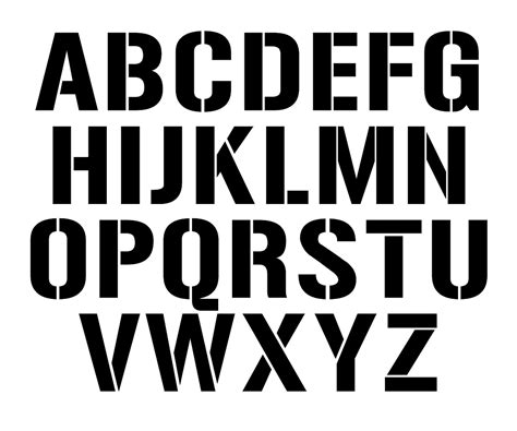 Stencil Letters Free Printable