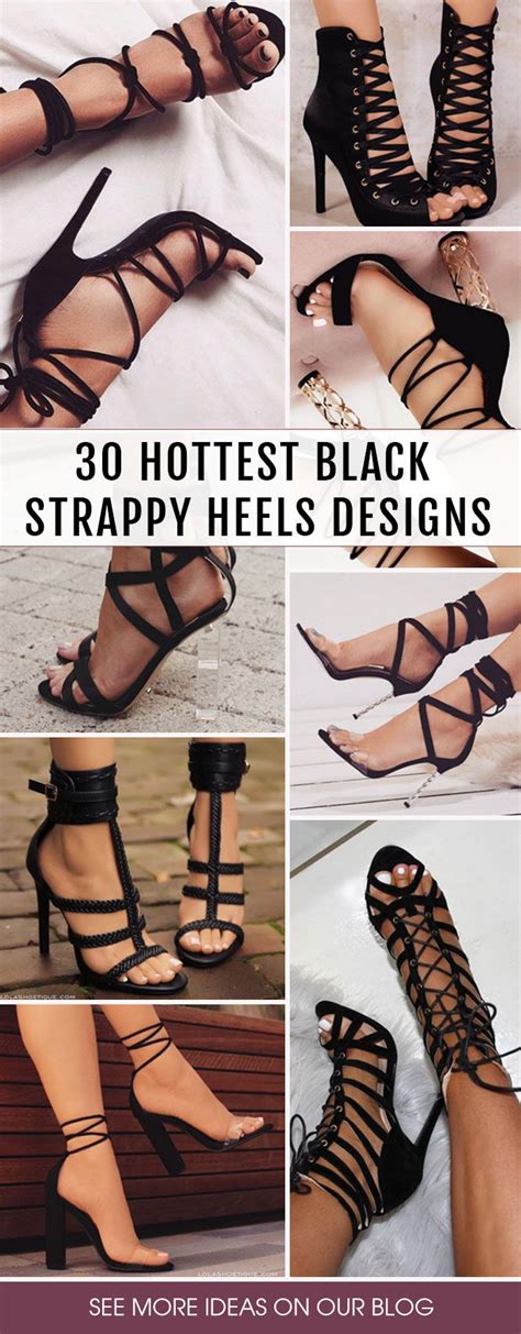 36 Hottest Black Strappy Heels Designs Designer Heels Black Strappy