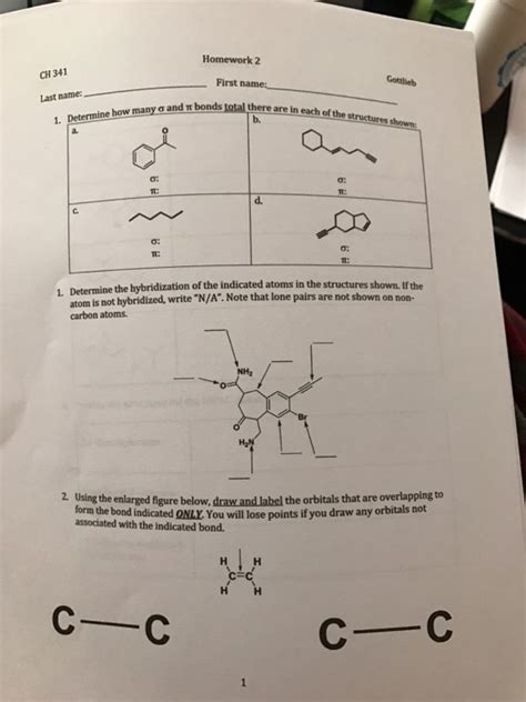 Solved Determine How Many Sigma And Pi Bonds Total There Chegg Com