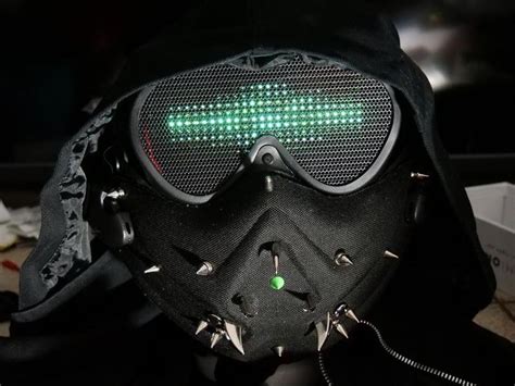 Led Mask 3 Cyberpunk 2020 2077 Wrench Dj Paintball Airsoft
