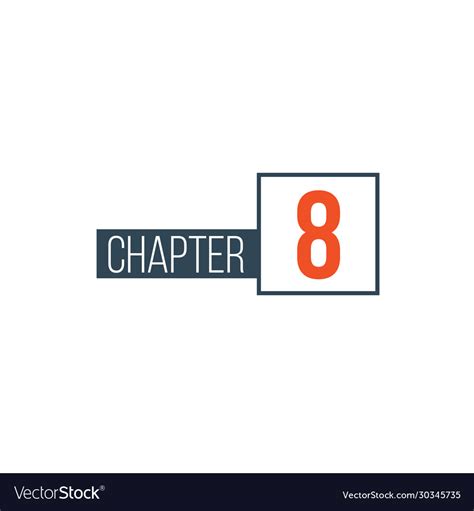 Chapter 8 Design Template Can Be Used For Books Vector Image