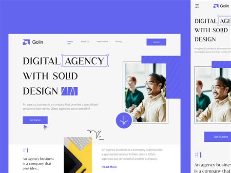 Creative Digital Agency Website Landing Page Ui Ux Design With Mobile