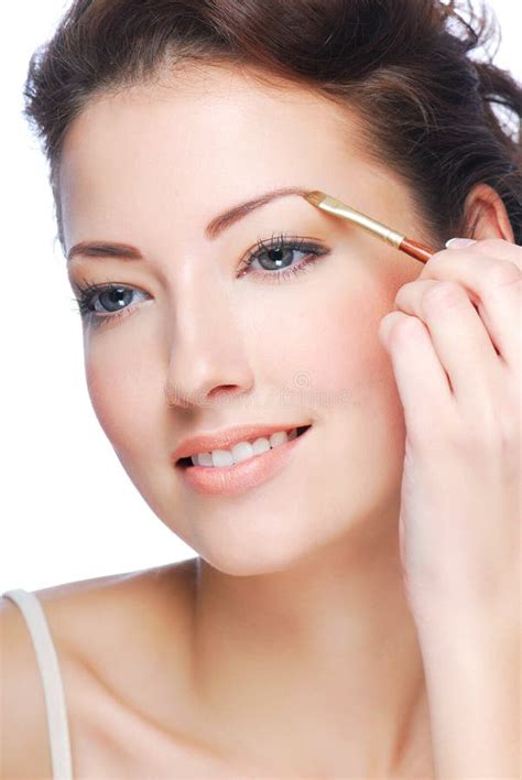 Beauty Eyebrows Stock Image Image Of Applying Brush 7340853