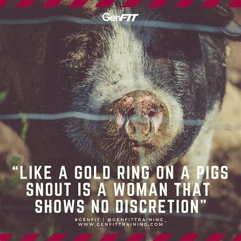 Like A Gold Ring On A Pigs Snout Is A Woman That Shows No Discretion