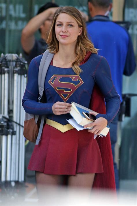 Sexy Beautiful Babes Melissa Benoist Supergirl Set In Vancouver