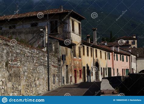 Italy Vittorio Veneto Detail View Of The Serravalle Neighborhood