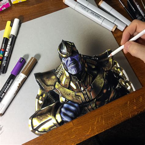 Drawing Thanos On Behance
