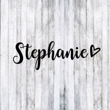 Stephanie Name With Heart On Mercari Pretty Letters Stephanie