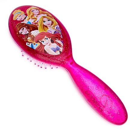 Disney princess belle paddle hair brush. Disney Hairbrush - Princess - 5 Princesses - Pink