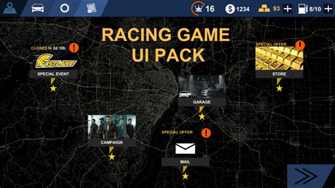 Racing Game Ui Pack