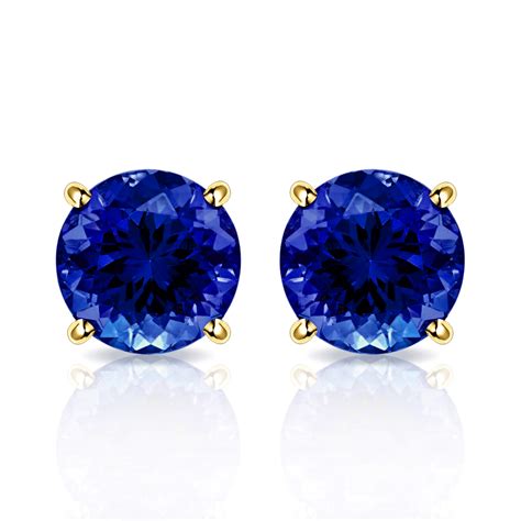 10k Yellow Gold 4mm Sapphire Stud Earrings Property Room