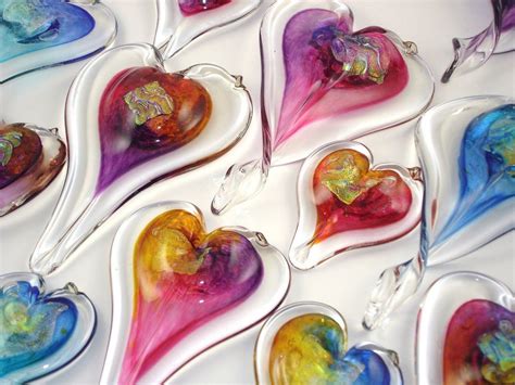 Medium Hearts Luke Adams Glass Fused Glass Jewelry Fused Glass Art Glass Wall Art Mosaic