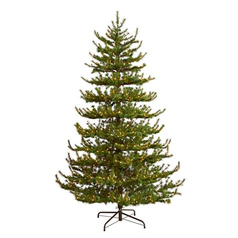 8ft Pre Lit Vancouver Mountain Pine Artificial Christmas Tree Clear