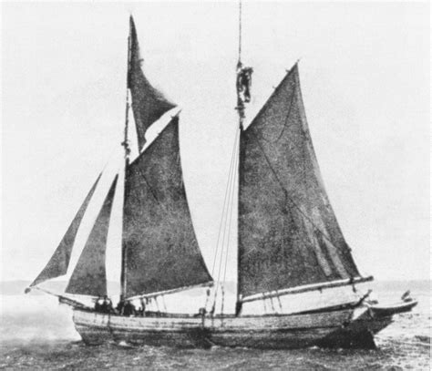 Two Masted Gaff Rigged Schooner Picture Image Photo