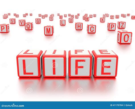 Blocks With The Word Life Written On It Stock Illustration