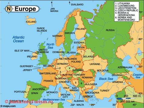 Harta turistica si rutiera din cipru. Harta Europa