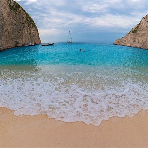 Navagio Beach On The Island Of Zakynthos Part Of The Ionian Islands Of