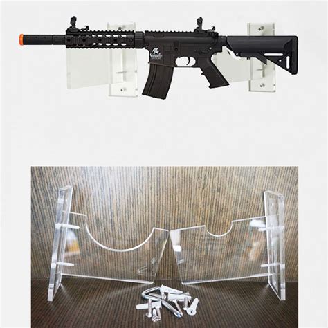 Acrylic Rifle Holder Musket Brackets Rifle Wall Mount Display Gun