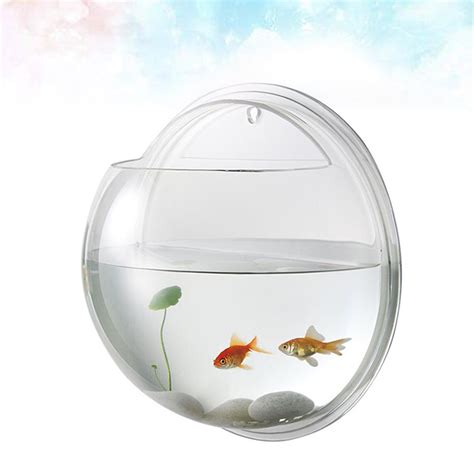 Transparent Creative Wall Mounted Acrylic Fish Bowl Hanging Aquarium