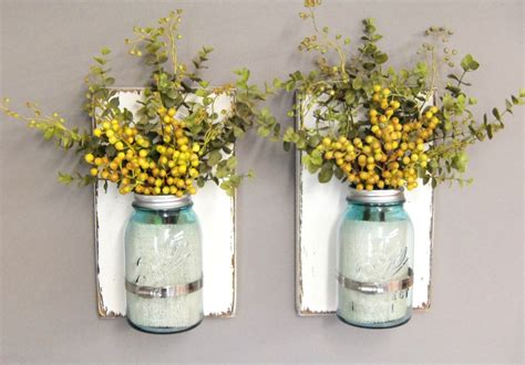 Wall Sconces 32 Oz Mason Jars Vintage Blue Mason Jars Set