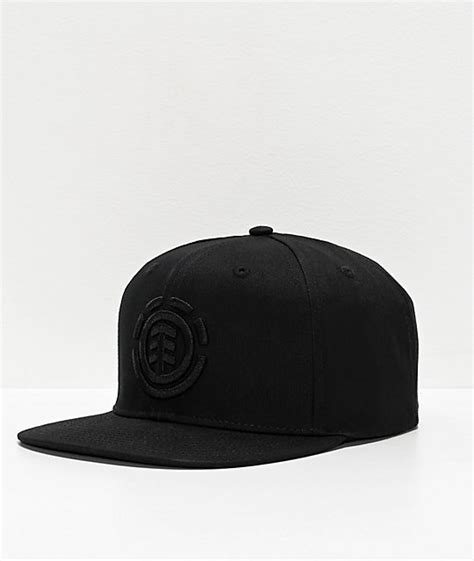 Element Knutsen All Black Snapback Hat Zumiez
