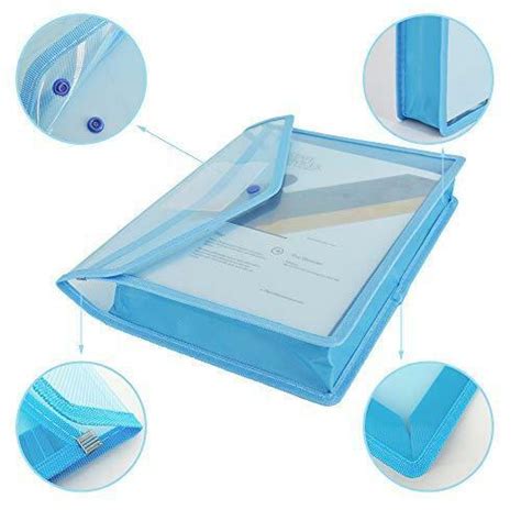 Umriox Plastic File Folders 5 Pack A4 Poly Envelope Expanding File