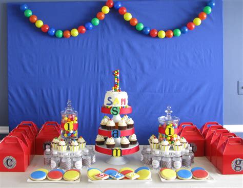 1st birthday elmo table decorating kit 23pc. Sheek Shindigs: A Bouncing Baby Boy's 1st Birthday Celebration