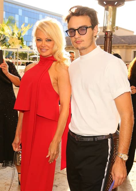 Pamela Anderson And Son At Sea Shepherd Charity Event 2017 Popsugar Celebrity