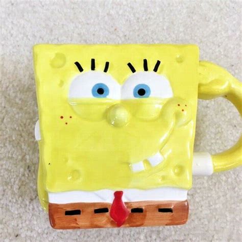 Spongebob Coffee Mug Cup 2014 Viacom Sponge Bob Squarepants Set Of 2