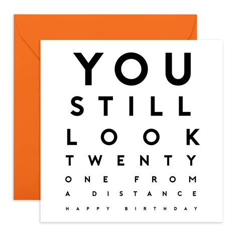 Buy Central 23 Funny Birthday Card For Friend Eye Test Pun Happy