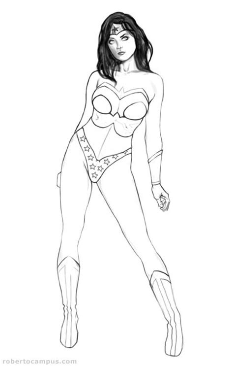 Sexy Wonder Woman Drawing