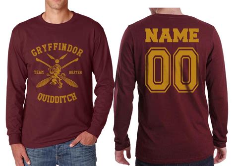 Customized New Gryffindor Beater Quidditch Team Long Sleeve T Shirt