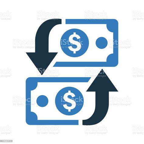 Keuangan Transaksi Ikon Transfer Uang Ilustrasi Stok Unduh Gambar