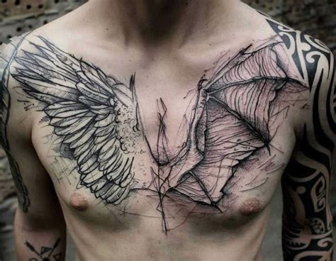 11 Chest Wing Tattoo Ideas That Will Blow Your Mind