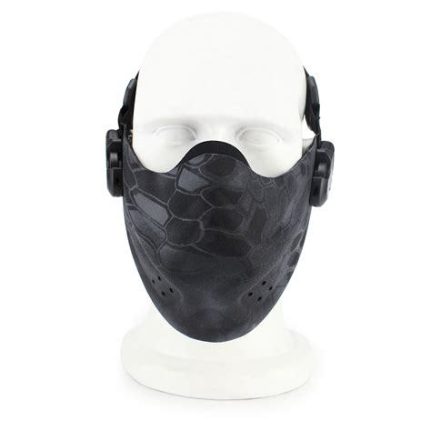 Wosport Half Face Brave Airsoft Mask In Kryptek Typhon Camo Bbguns4less
