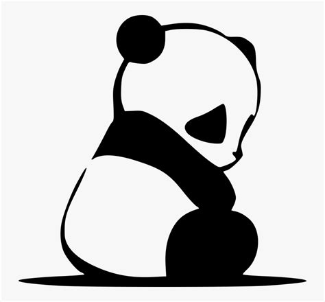 Giant Panda Bear Silhouette Drawing Clip Art Silhouette Of A Panda