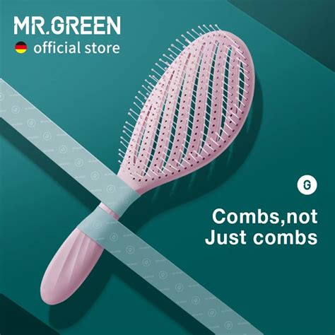 Mrgreen Hollow Out Hair Brush Scalp Massage Combs Hair Styling Detangler Fast Blow Drying