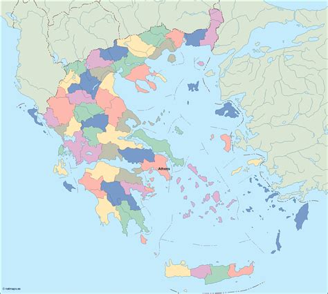 Greece Vector Map Illustrator Vector Eps Maps Eps Illustrator Map