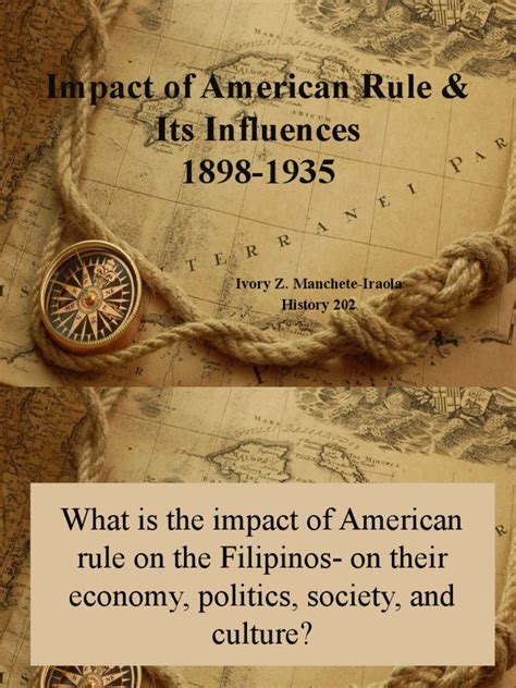 Impact Of American Rule And Its Influences Pdf Philippines The