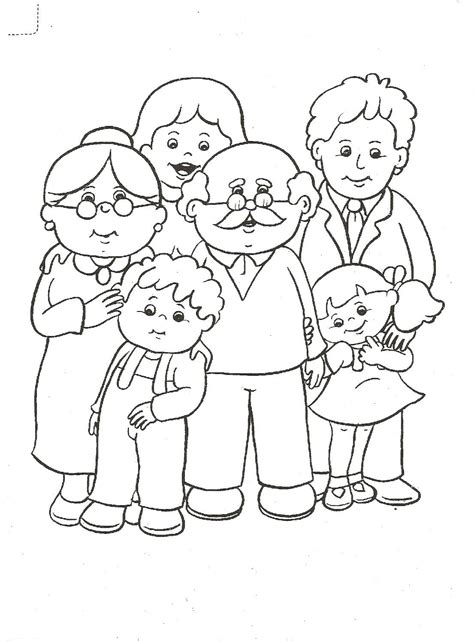 Dibujo De La Familia Para Colorear Tu Página Para Colorear