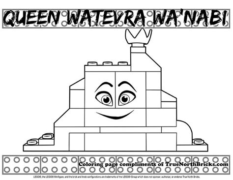 A pile of bricks/the queen; Coloring Page: Queen Watevra Wa'Nabi | Lego coloring pages ...